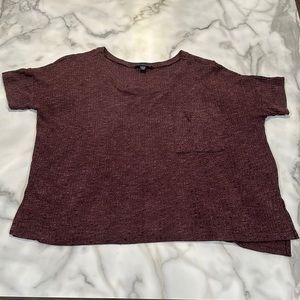 Dark Purple Cropped Blouse